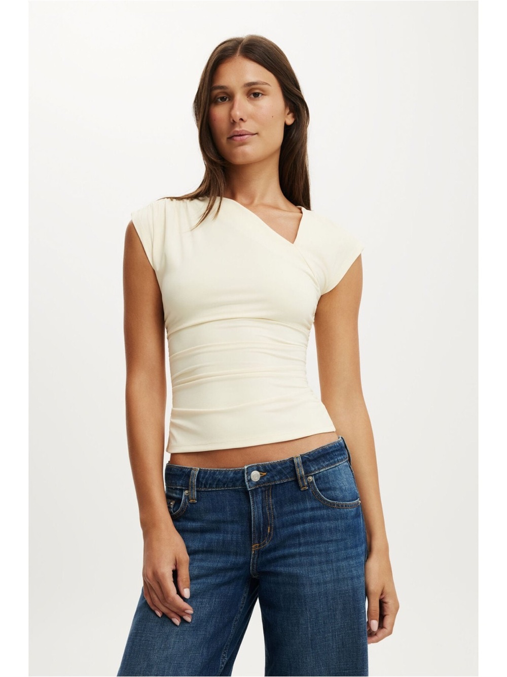 Cotton On Vanilla Glow Scout Asymmetric Short Sleeve